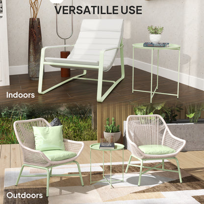 Outsunny Steel Removable Tray Top Garden Table - Green