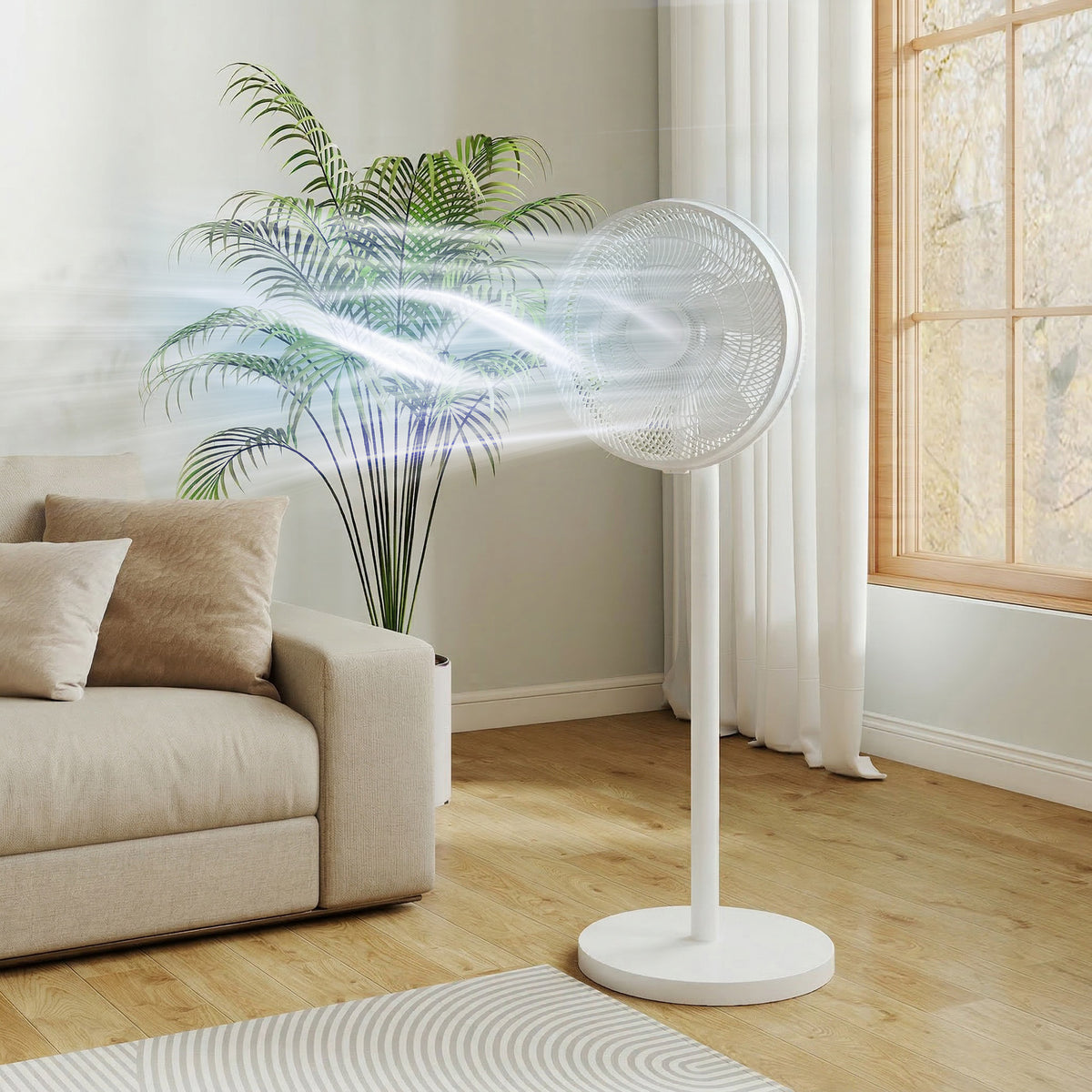 HOMCOM 40 cm Standing Fan in White