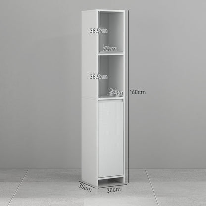 HOMCOM Narrow Bathroom Cabinet in White