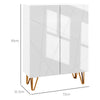 HOMCOM Narrow Shoe Storage Cabinet with Soft-Close Hinges and Adjustable Shelves for 15-20 Pairs of Shoes, White