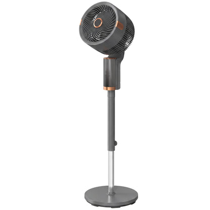 HOMCOM 20 dB Silent Standing Fan in Grey