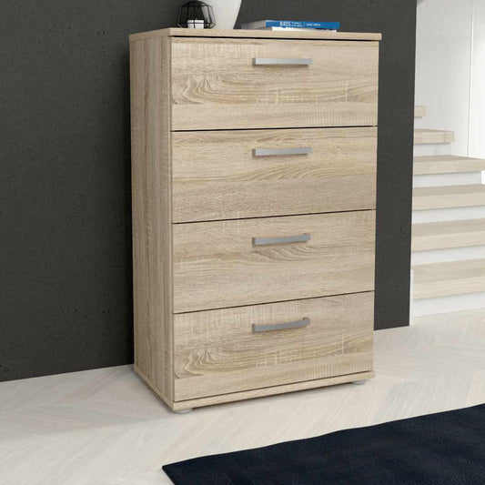 Niko 51cm 4 Drawer Chest (CPLK14N) in Sonoma Oak