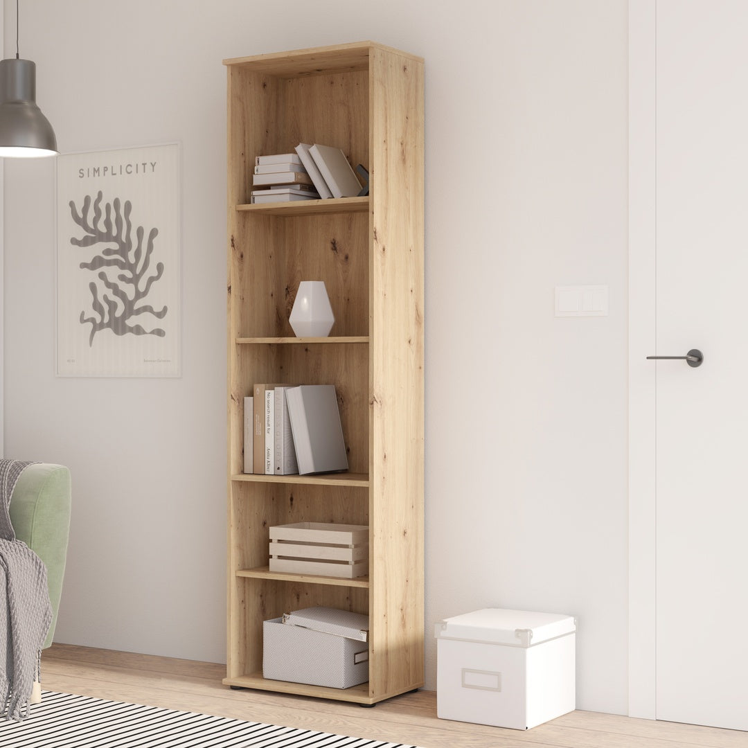 Niko 51cm Open Bookcase (NIKR70) in Artisan Oak