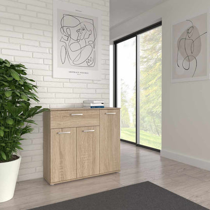 Niko 90cm 3 Door 1 Drawer Sideboard (NIKK34) in Sonoma Oak