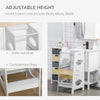 HOMCOM Kids Step Stool Toddler Kitchen Stool Tower with Adjustable Standing Platform, Grey