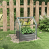 Outsunny 61 x 61cm Garden Planter Bed, with Cover - Grey