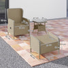 Outsunny Five-Piece Reclining Rattan Chair Set - Light Grey