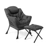 Lazy Chair with Ottoman-Grey