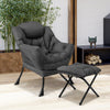 Lazy Chair with Ottoman-Grey