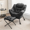 Lazy Chair with Ottoman-Grey