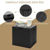 Outdoor Storage Shed with Handles and Lockable Lid-Black