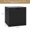 Outdoor Storage Shed with Handles and Lockable Lid-Black