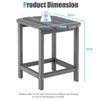 Weather-Resistant HDPE Adirondack Table Side Table-Grey