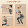 SPORTNOW 6KG Soft Kettlebell, Kettlebell with Non-Slip Handle for Home Gym, Weight Lifting, Strength Training, Pink/Grey