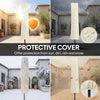 Outsunny 3 x 3 m Garden Cantilever Parasol w/ Light, Cover, UPF50+ Patio Umbrella w/ Wind Protection, 360Â° Rotation, Cream White