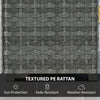 Outsunny Outdoor Side Table with 2-tier Storage Rattan End Table for Patio 90 cm Grey