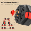 SPORTNOW 6-in-1 Adjustable Weight Dumbbells Set, Used as Kettlebell, Barbell, Dumbbell, Push-Up Stand, 30kg Free Weights Set for Men and Women Home Gym Training, Red