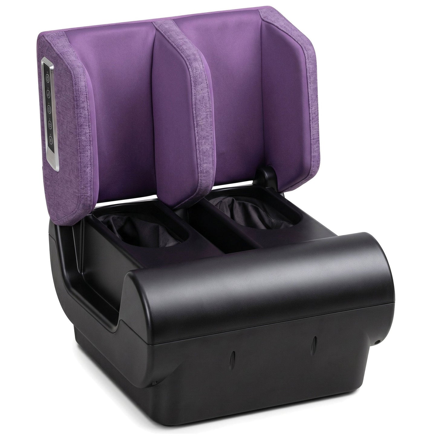 HOMCOM 2 in 1 Foot and Calf Massager with Heat, Air Compression, Timer, 3 Modes & Intensities, Purple and Black