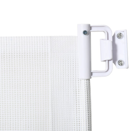 PawHut Retractable Stair Gate, Dog Pet Barrier, for Doorway, Staircase, Hallway - White