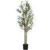 HOMCOM 175 cm Artificial Olive Tree, Tall Faux Plant with 787 Leaves & Adjustable Branches,