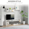 HOMCOM TV Cabinet with Wall Shelf for Wall-Mounted 65