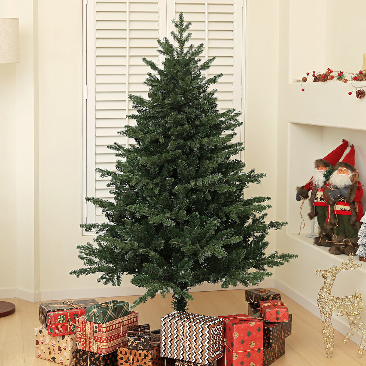 HOMCOM 5ft Artificial Spruce Christmas Tree in Green