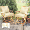 Outsunny 4 Pieces Outdoor Seat and Back Cushion Set Patio Deep Seating Chair Replacement Cushion, Beige