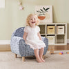 AIYAPLAY Kids Armchair, Glow in the Dark Chair with Star Design for Bedroom, Playroom, Kids Room, Grey