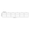 Outsunny Metal Decorative Outdoor Picket Fence Panels Set of 6, Black