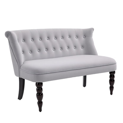 HOMCOM Velvet 2 Seater Sofa in Grey