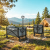 Outsunny 81L Festival Trolley on Wheels, Compact Garden Folding Trolley Cart with Adjustable Handle 80L, Grey