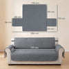 PawHut Waterproof Sofa Cover 3 Seater, Soft Couch Cover for Dogs Cats Pets, Non Slip Sofa Slipcoevr with Elastic Straps