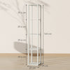 HOMCOM Floor Lamp with Shelves and 3 Brightness Levels - Oak