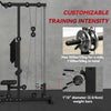 SPORTNOW Pull Up Station, Power Cage with Adjustable Seat, for Home Gym - Black