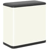 HOMCOM 8L Hanging Kitchen Bin, Rubbish bin with Lid and Removable Inner Bucket for Kitchen Cabinet Door, Under Sink, Office