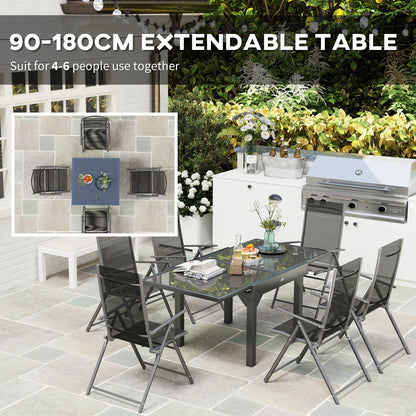 Outsunny 7 Piece Outdoor Dining Set