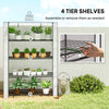 Outsunny Mini Greenhouse with Reinforced PE Cover, Portable Indoor Outdoor Green House with Roll-up Door, 170 x 120 x 50cm, White
