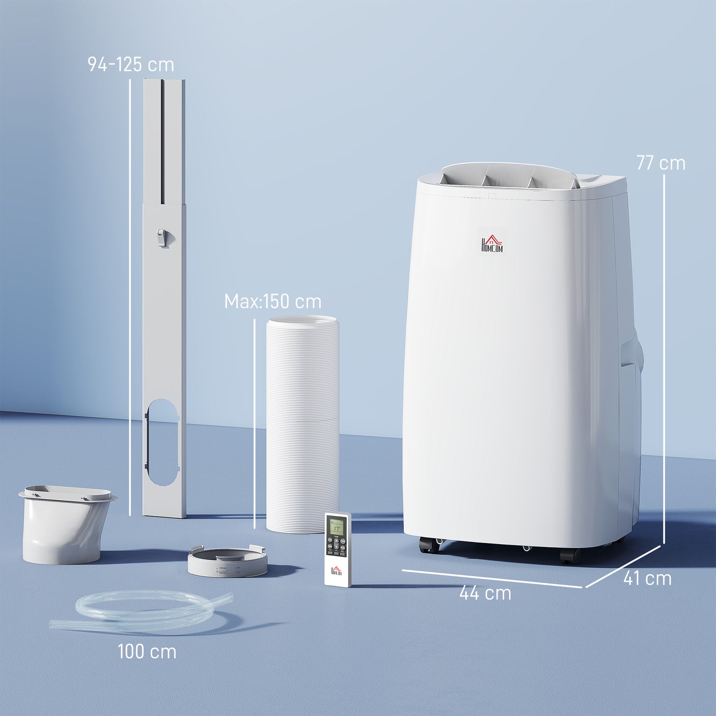HOMCOM 14000 BTU Multi-Mode Mobile Air Conditioner, with Mounting Kit