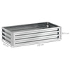 Outsunny Raised Beds for Garden, Galvanized Outdoor Planters, for Herbs and Vegetables, Use for Patio, Backyard, Balcony, Silver