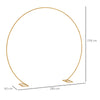 Outsunny 280cm Gold Backdrop Stand, Round Metal Wedding Arch for Birthday Party, Bridal Shower, Graduation, Ceremony