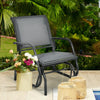 Outdoor Single Swing Glider Rocking Chair for Backyard-Grey