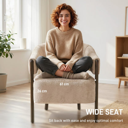 HOMCOM Accent Chair in Beige