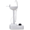 Outsunny 17L Camping Portable Handwash Sink w/ Towel Holder & Soap Dispenser Rolling Wheels Outdoor Drainage Equipment