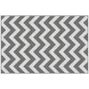 Outsunny 121 x 182 cm(4x6ft) Outdoor Rug Reversible Mat Plastic Straw Rug Portable RV Camping Mat for Garden Deck Picnic Indoor, Light Grey & White