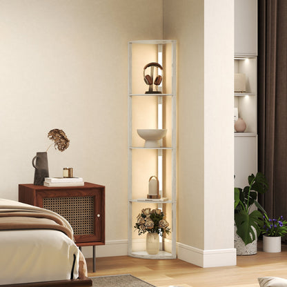 HOMCOM 4-Tier Corner Floor Lamp