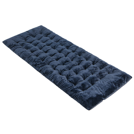 Outdoor Camping Cot Pads in blue with a tufted surface texture