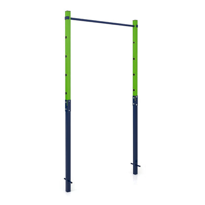 Outdoor In-Ground Pull Up Bar heavy duty metal pull up bar station with 5 adjustable heights-blue