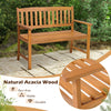 2-Person Outdoor Bench with Ergonomic Backrest and Armrests