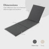 Folding Outdoor Chaise Lounge Cushion Patio Furniture Pad with Straps-Dark Grey-2 Pieces
