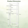 Over The Toilet Storage Shelf with Adjustable Adjustable Bottom Bar-White